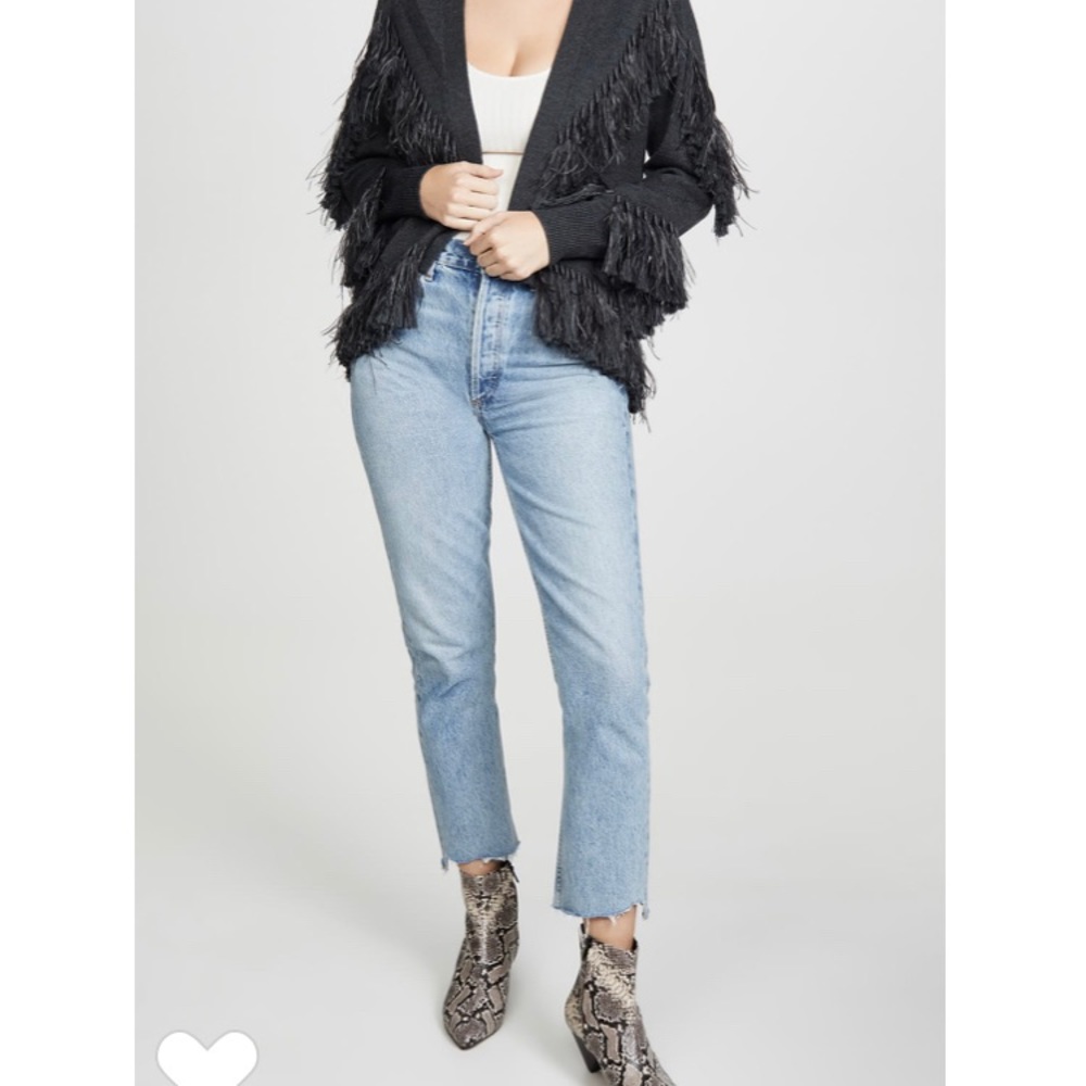 Kobe Halperin NWOT Ostrich feather Cardigan. - Picture 4 of 5